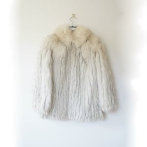 Vintage Blue Fox Fur Coat by Elan
